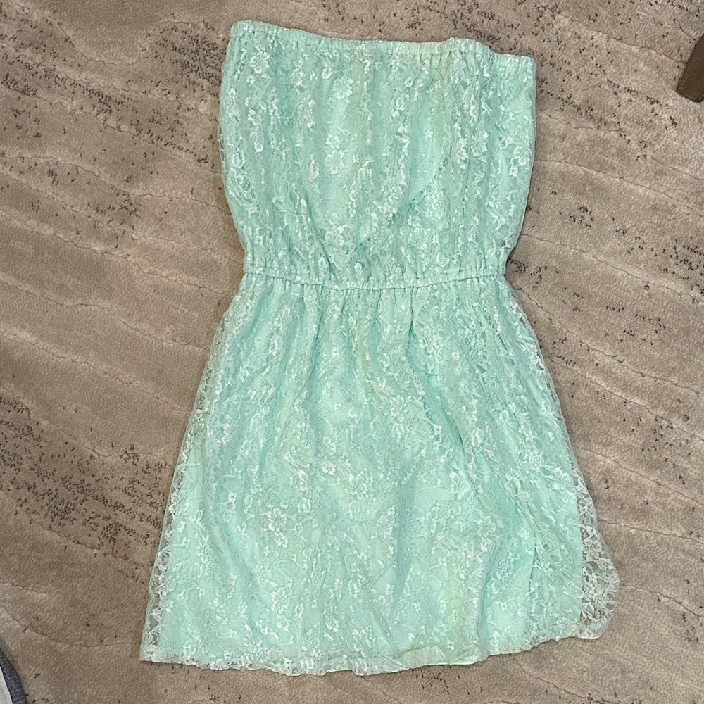 Victoria's Secret Mint Green Strapless Dress